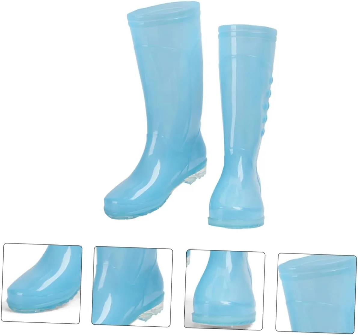 1 Pair Rain Boots Fur Knee Rain Boot Women Rain Shoes Outdoor Knee High Rain Boot Rain Shoes for Men Waterproof Rain Boot Tall Garden Boots Tall Snow Rain Boot Joules Pvc Blue