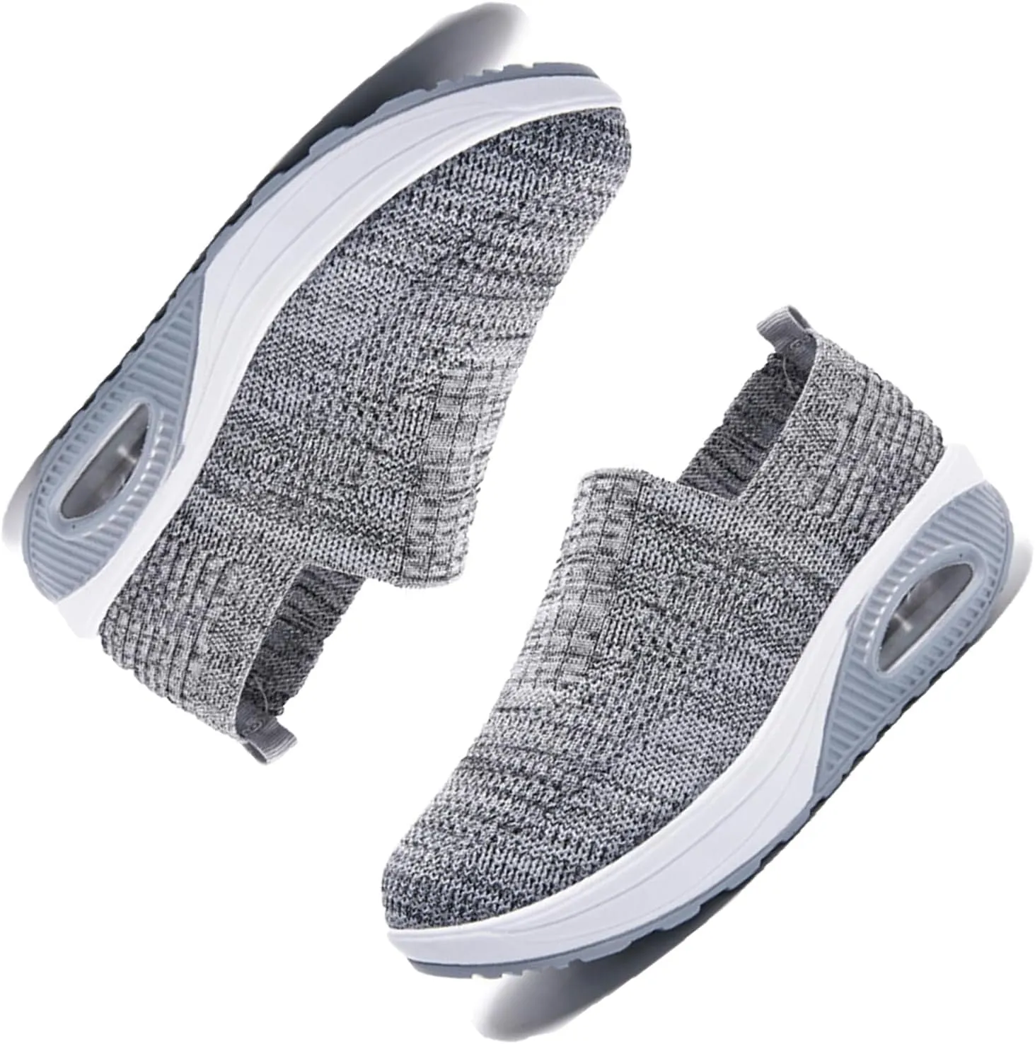 Aceptolcom Women's Nursing Shoes Air Cushion Nurse Shoes Orthopedic Diabetic Wedge Sneakers Rocker Walking Shoes Platform Wedge Sneakers