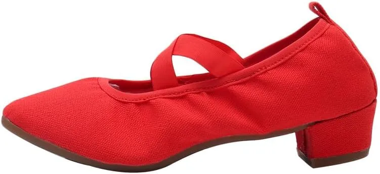 AOQUNFS Womens Latin Dance Shoes Close Toe Ballroom Dance Practice Shoes