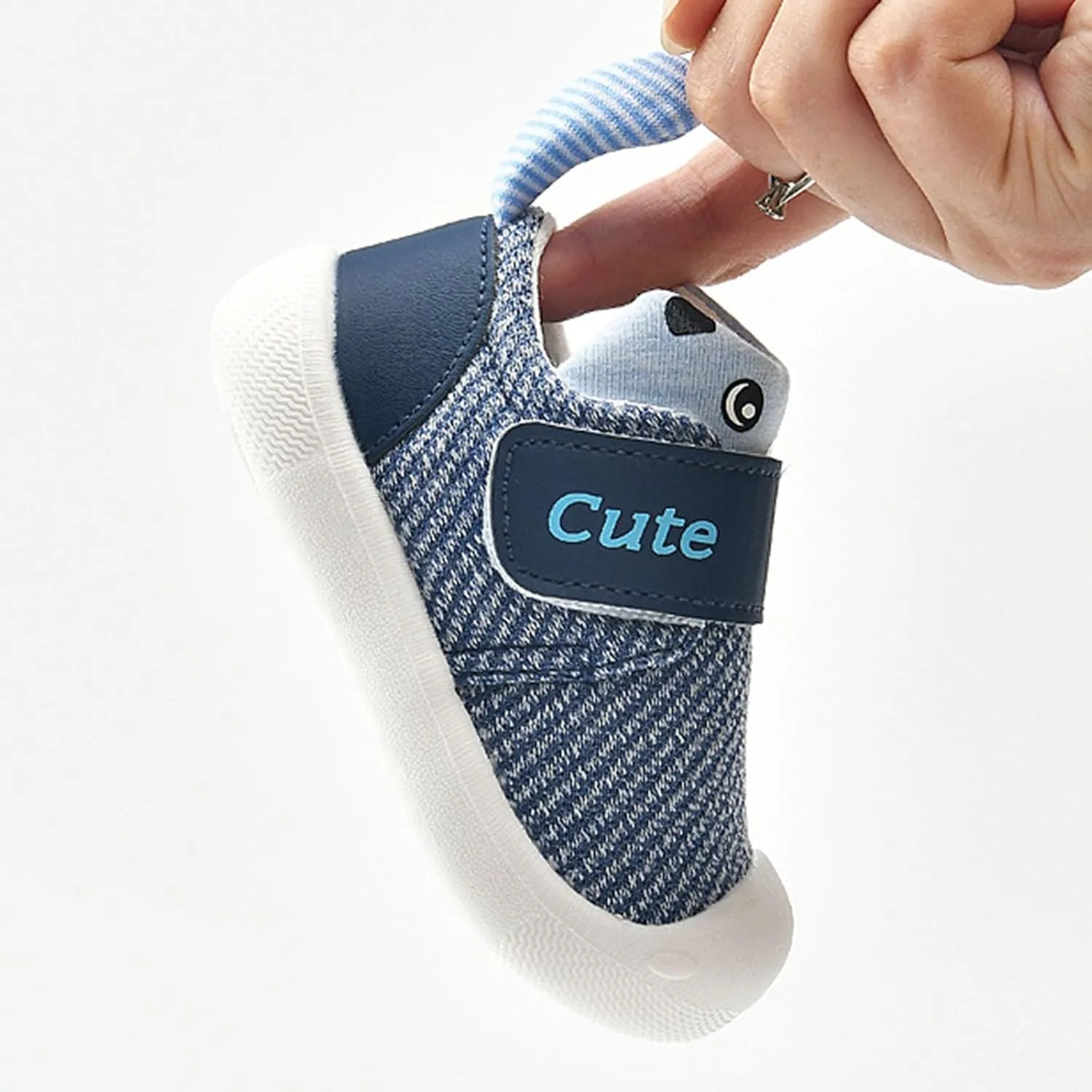 Baby Infant Cotton Sneakers Hook Loop Non Slip First Walking Sport Shoes Toddler Newborn Soft Lightweight Casual Shoes