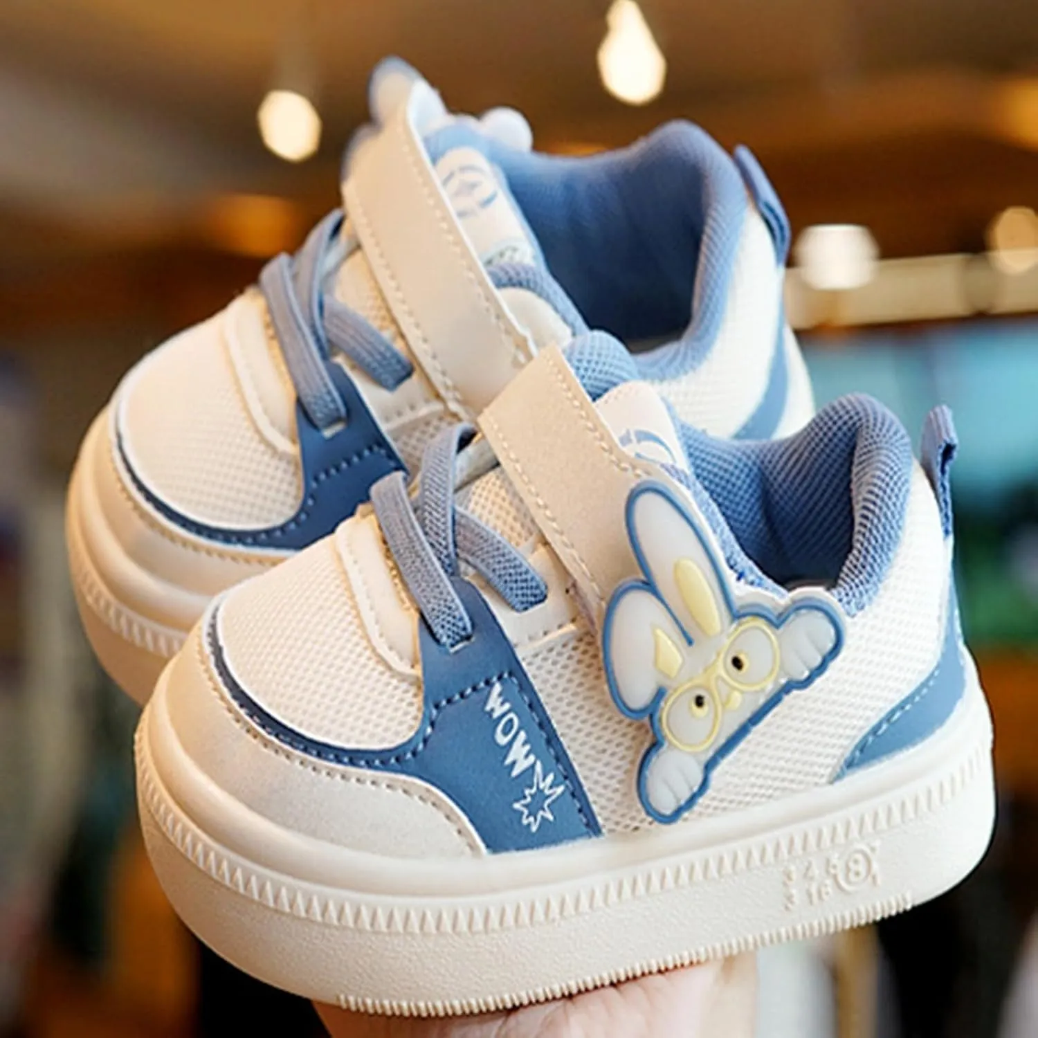 Baby Walking Shoes for Toddler Girl Boys Little Bunny Prewalker Breathable Mesh Rubber Soft Sole Flat Sneakers