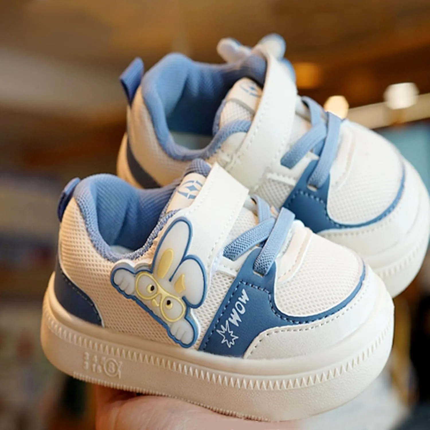 Baby Walking Shoes for Toddler Girl Boys Little Bunny Prewalker Breathable Mesh Rubber Soft Sole Flat Sneakers
