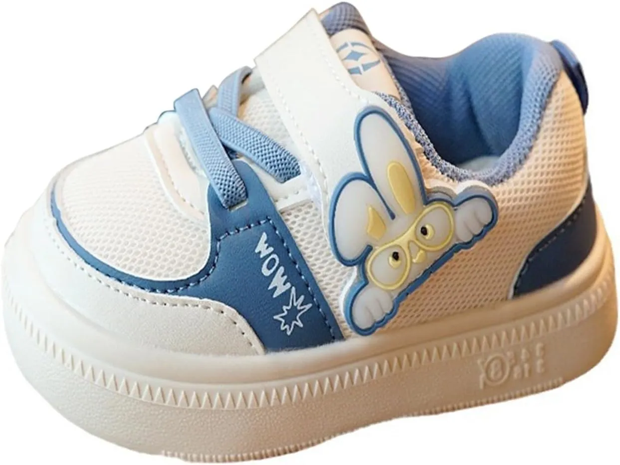 Baby Walking Shoes for Toddler Girl Boys Little Bunny Prewalker Breathable Mesh Rubber Soft Sole Flat Sneakers