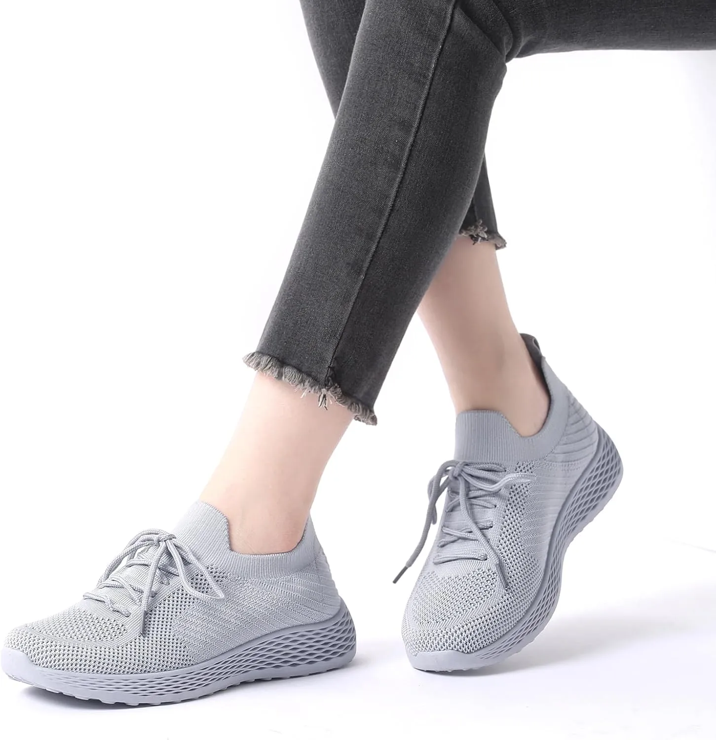Bernal Womens Walking Tennis Shoes Casual Non Slip Gym Workout Shoes Breathable Mesh Working Sneakers