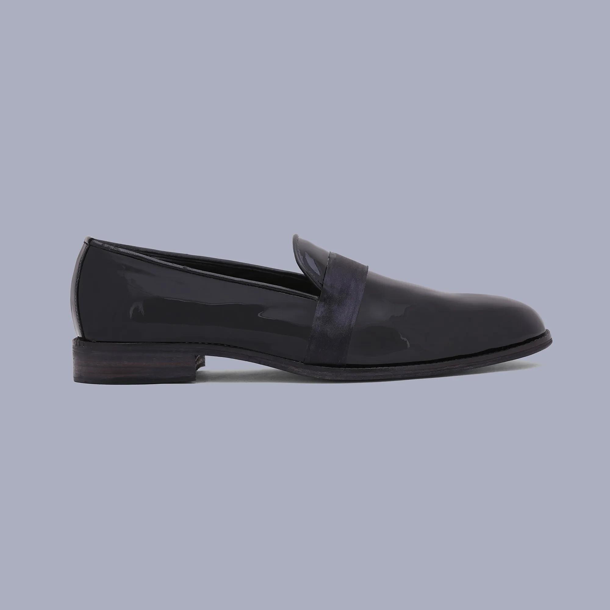 Black Panelled Loafers