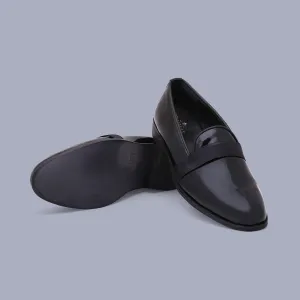 Black Panelled Loafers