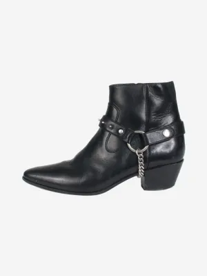 Black spiked ankle boots - size EU 38.5