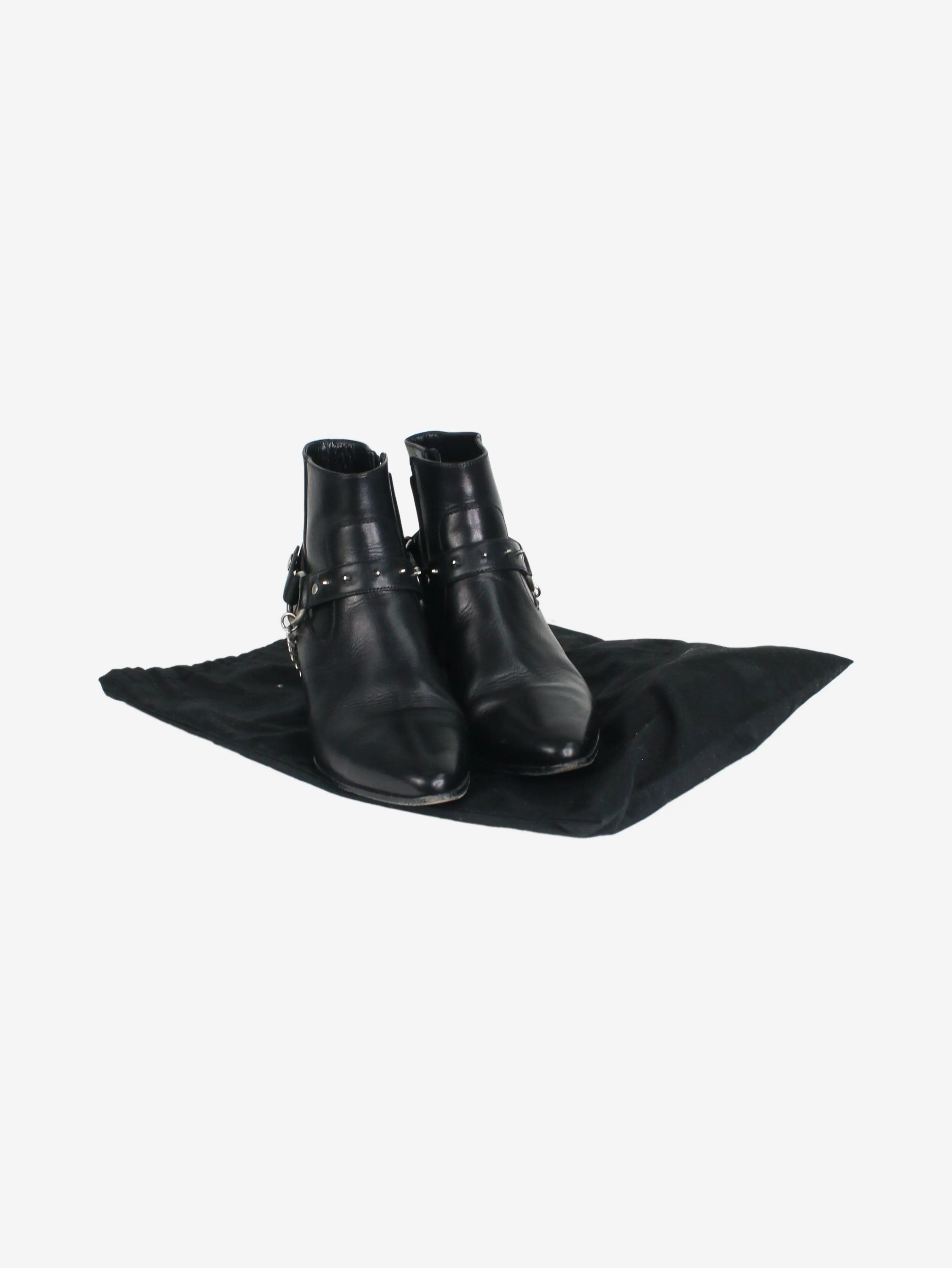 Black spiked ankle boots - size EU 38.5