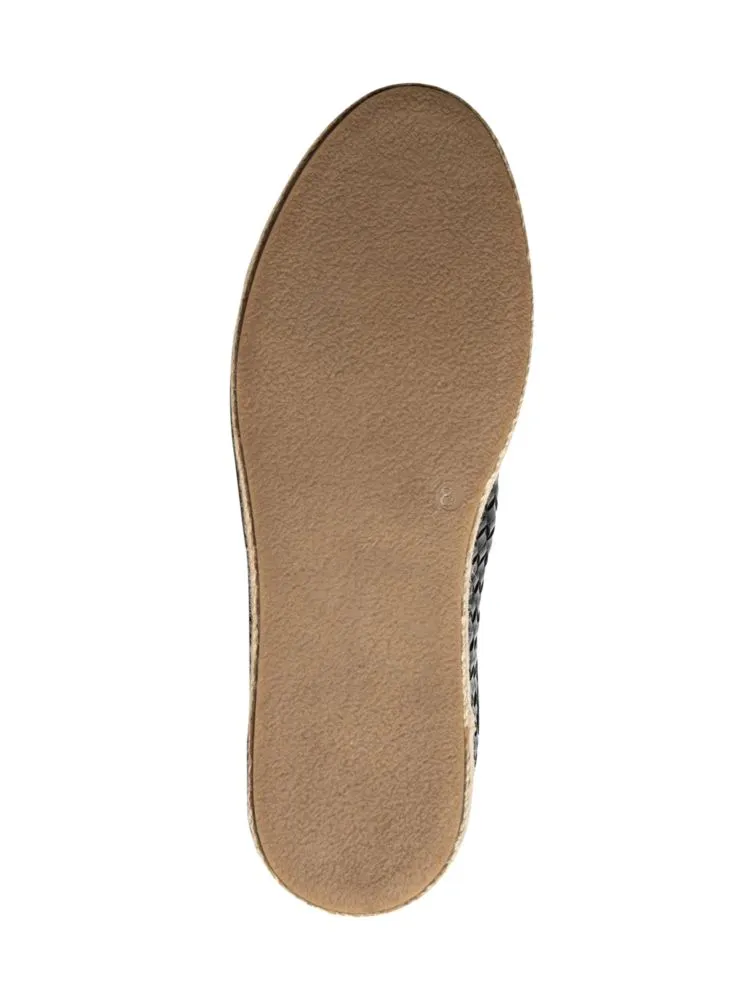 Carlos Santana Braided Leather Gabor Espadrille Sneaker, Navy