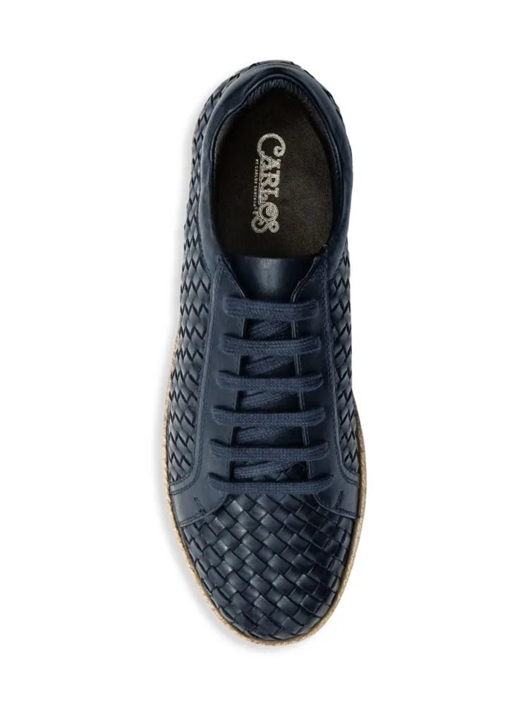 Carlos Santana Braided Leather Gabor Espadrille Sneaker, Navy