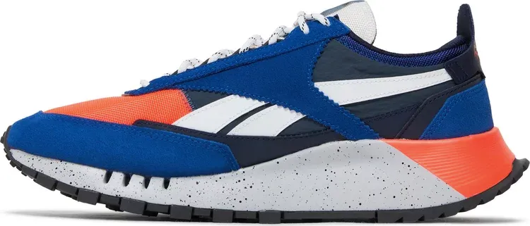 Classic leather legacy 'collegiate royal orange speckle' Reebok sneakers, blue