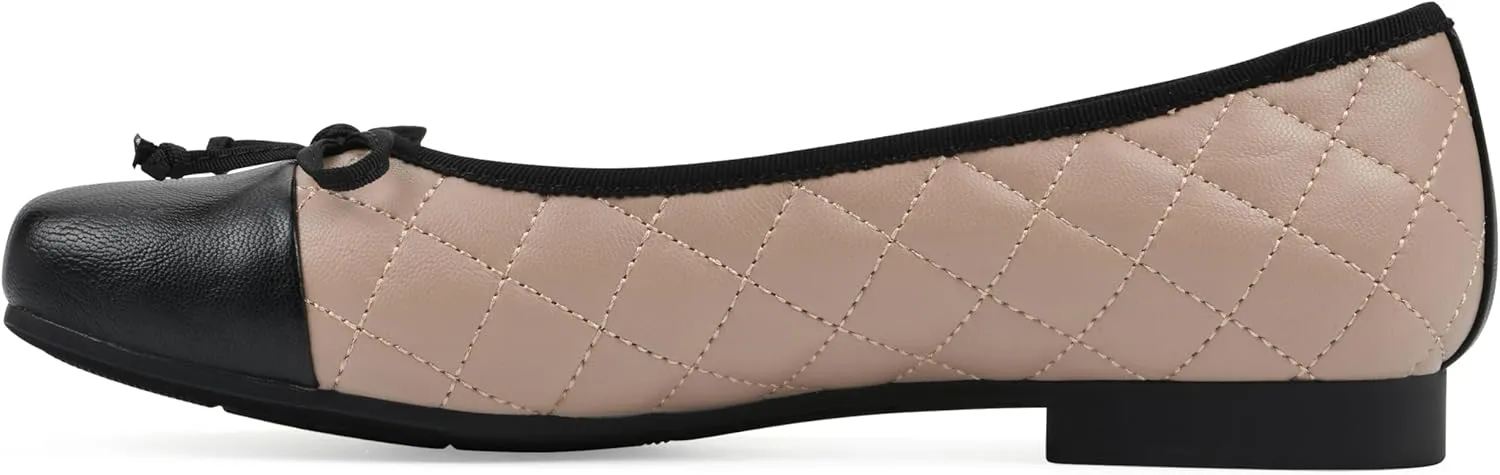 CLIFFS BY WHITE MOUNTAIN Women's Besima Cushioned Quilted Ballet Flat
