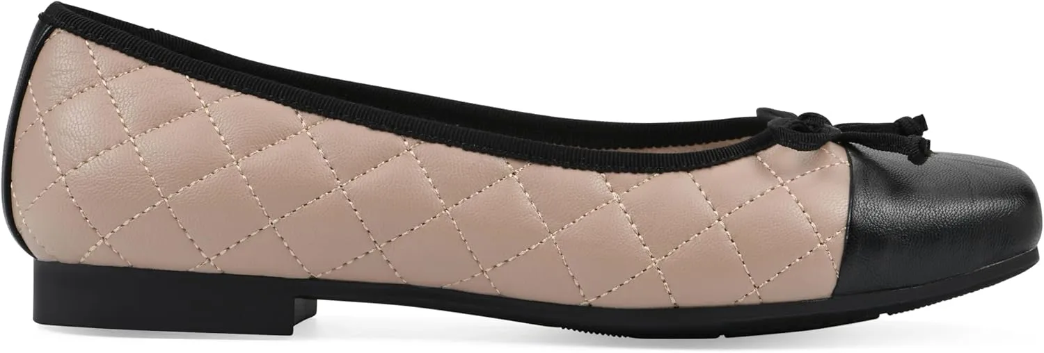 CLIFFS BY WHITE MOUNTAIN Women's Besima Cushioned Quilted Ballet Flat