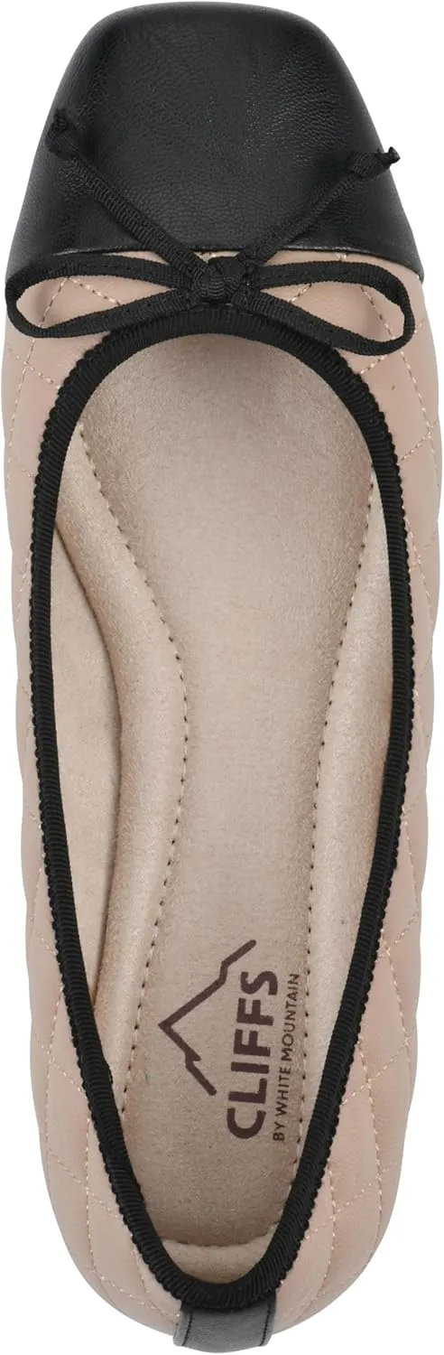 CLIFFS BY WHITE MOUNTAIN Women's Besima Cushioned Quilted Ballet Flat