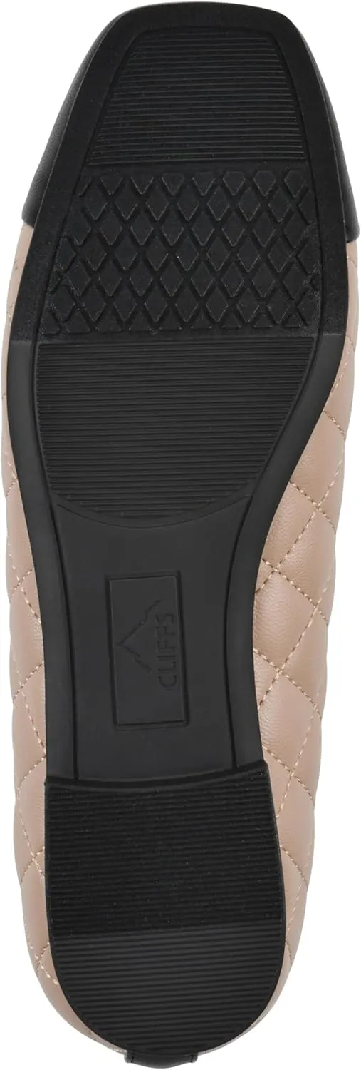 CLIFFS BY WHITE MOUNTAIN Women's Besima Cushioned Quilted Ballet Flat