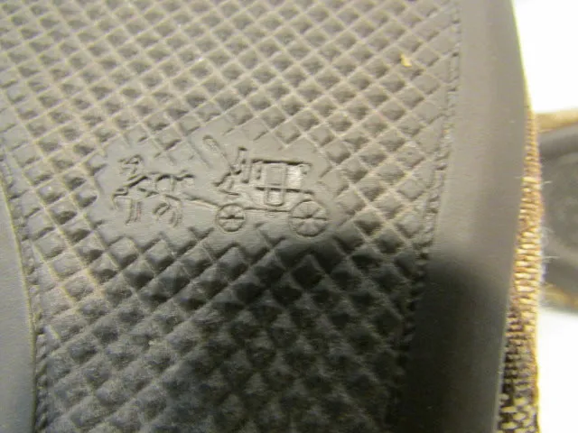 Coach Brown Signature Canvas Flats
