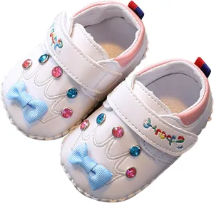 Cute artoon Prewalkers Shoes for Infant Baby Boys Girls Soft Sole Leather Non Slip Comfortable Sports Footwear