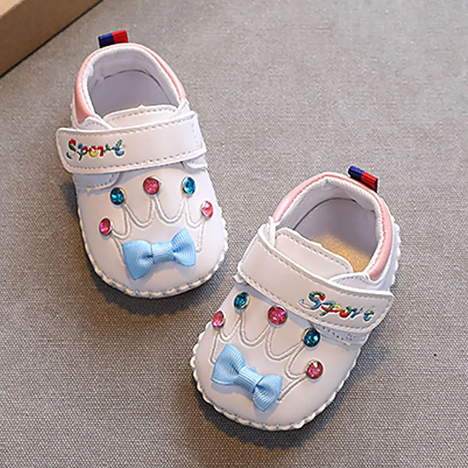 Cute artoon Prewalkers Shoes for Infant Baby Boys Girls Soft Sole Leather Non Slip Comfortable Sports Footwear