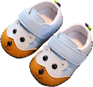 Cute artoon Prewalkers Shoes for Infant Baby Boys Girls Soft Sole Leather Non Slip Comfortable Sports Footwear