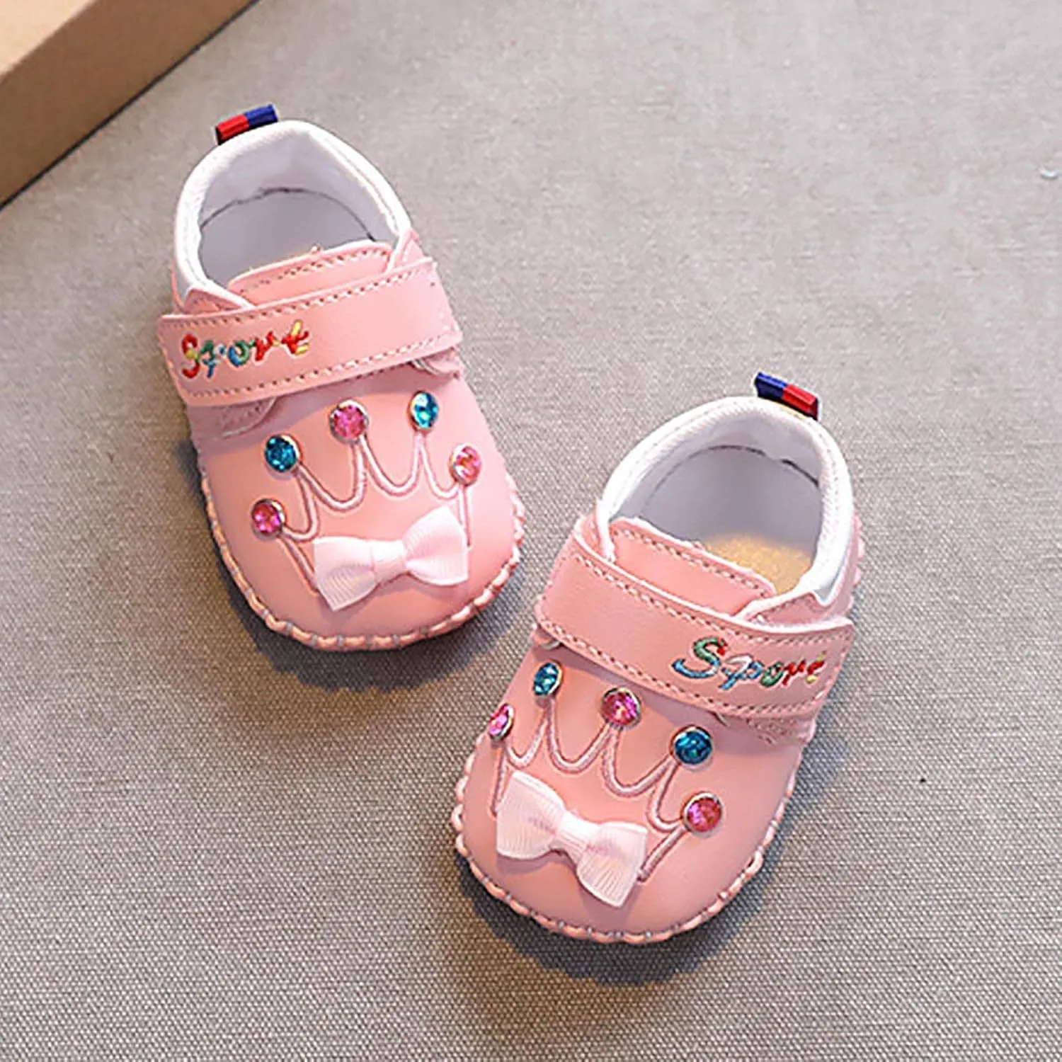 Cute artoon Prewalkers Shoes for Infant Baby Boys Girls Soft Sole Leather Non Slip Comfortable Sports Footwear