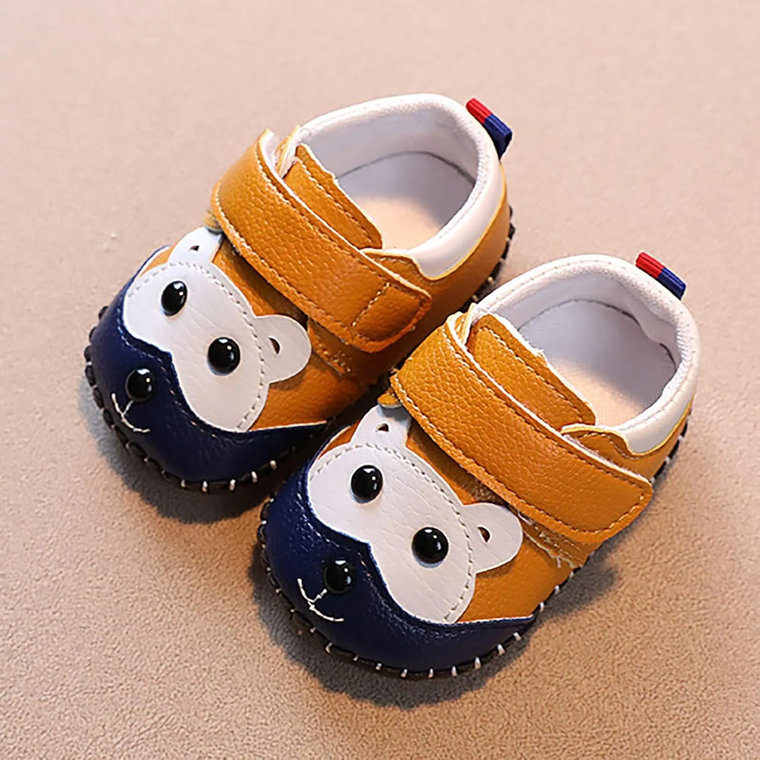 Cute artoon Prewalkers Shoes for Infant Baby Boys Girls Soft Sole Leather Non Slip Comfortable Sports Footwear