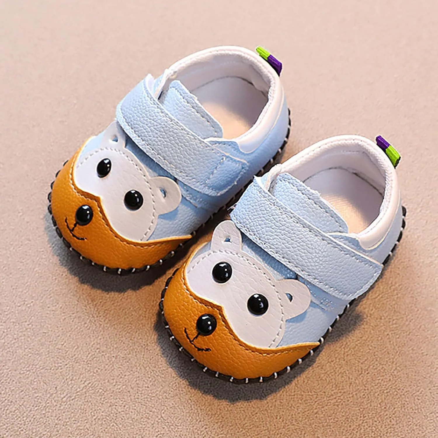 Cute artoon Prewalkers Shoes for Infant Baby Boys Girls Soft Sole Leather Non Slip Comfortable Sports Footwear