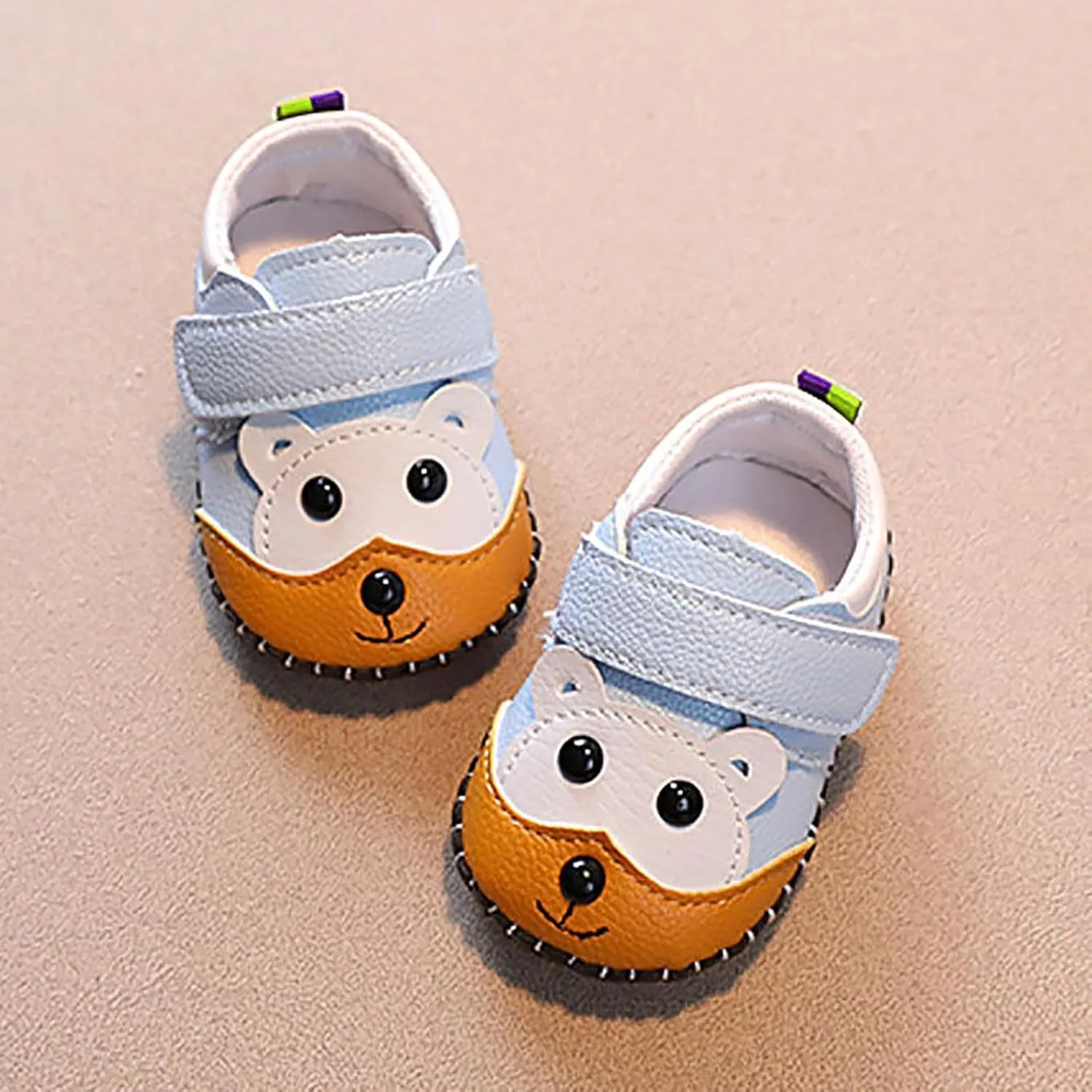 Cute artoon Prewalkers Shoes for Infant Baby Boys Girls Soft Sole Leather Non Slip Comfortable Sports Footwear