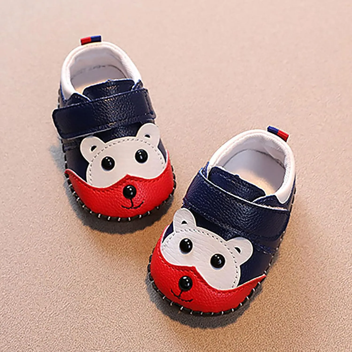 Cute artoon Prewalkers Shoes for Infant Baby Boys Girls Soft Sole Leather Non Slip Comfortable Sports Footwear