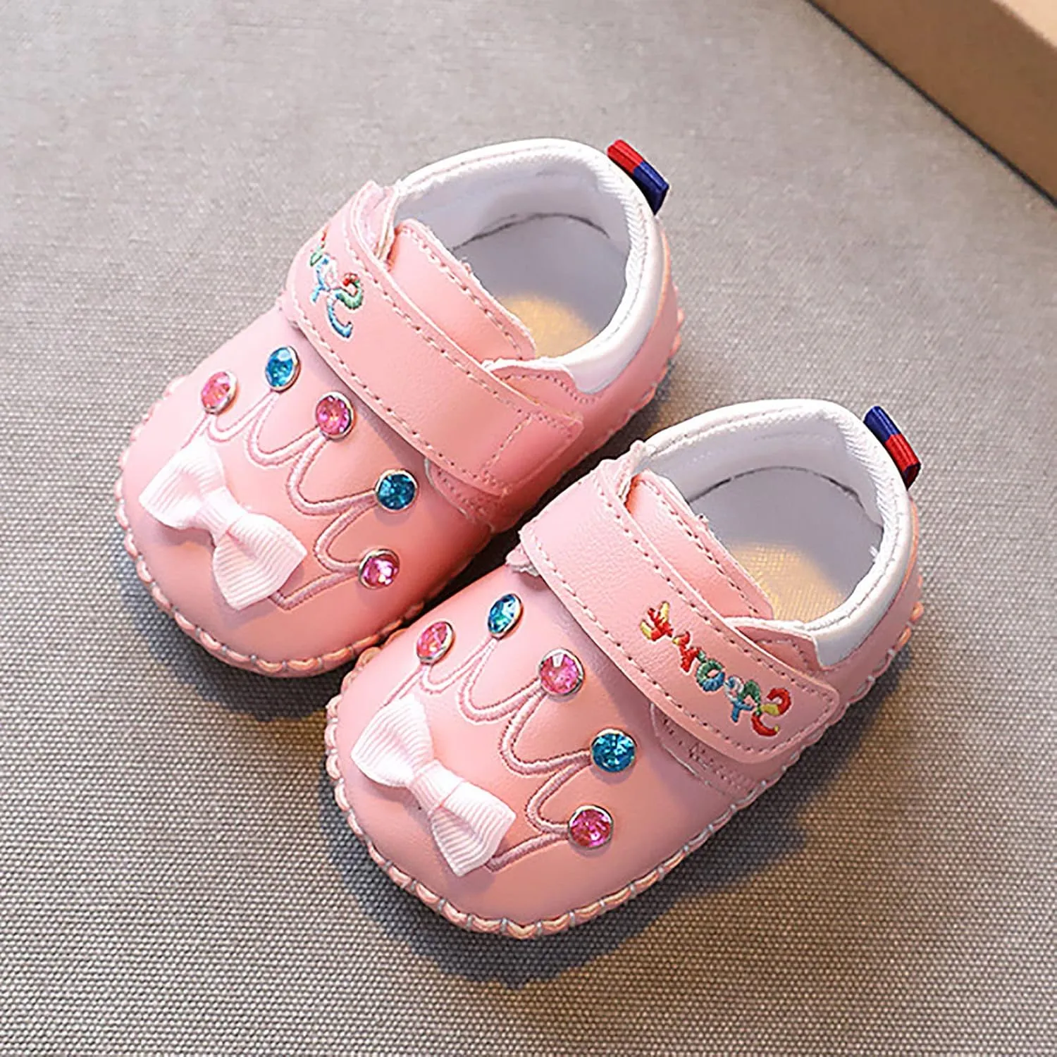 Cute artoon Prewalkers Shoes for Infant Baby Boys Girls Soft Sole Leather Non Slip Comfortable Sports Footwear