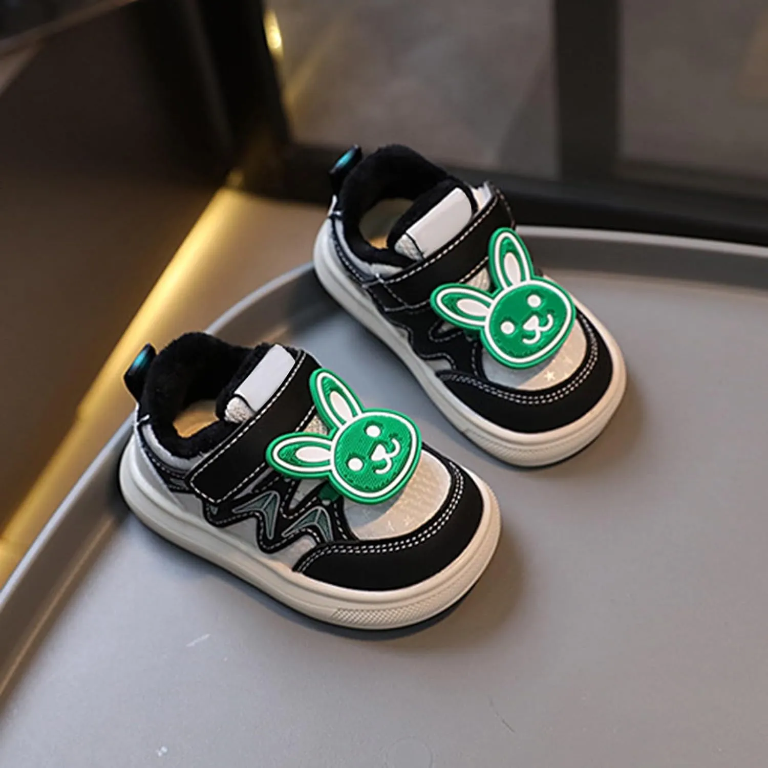 Cute Bunny Sneakers for Infant Girls Boys, Baby Toddler Flat Walking Shoes Lightweight Soft Sport Running Shoes