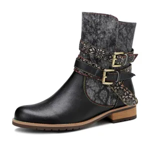 Dark Knight Side Zipper Ankle Boots