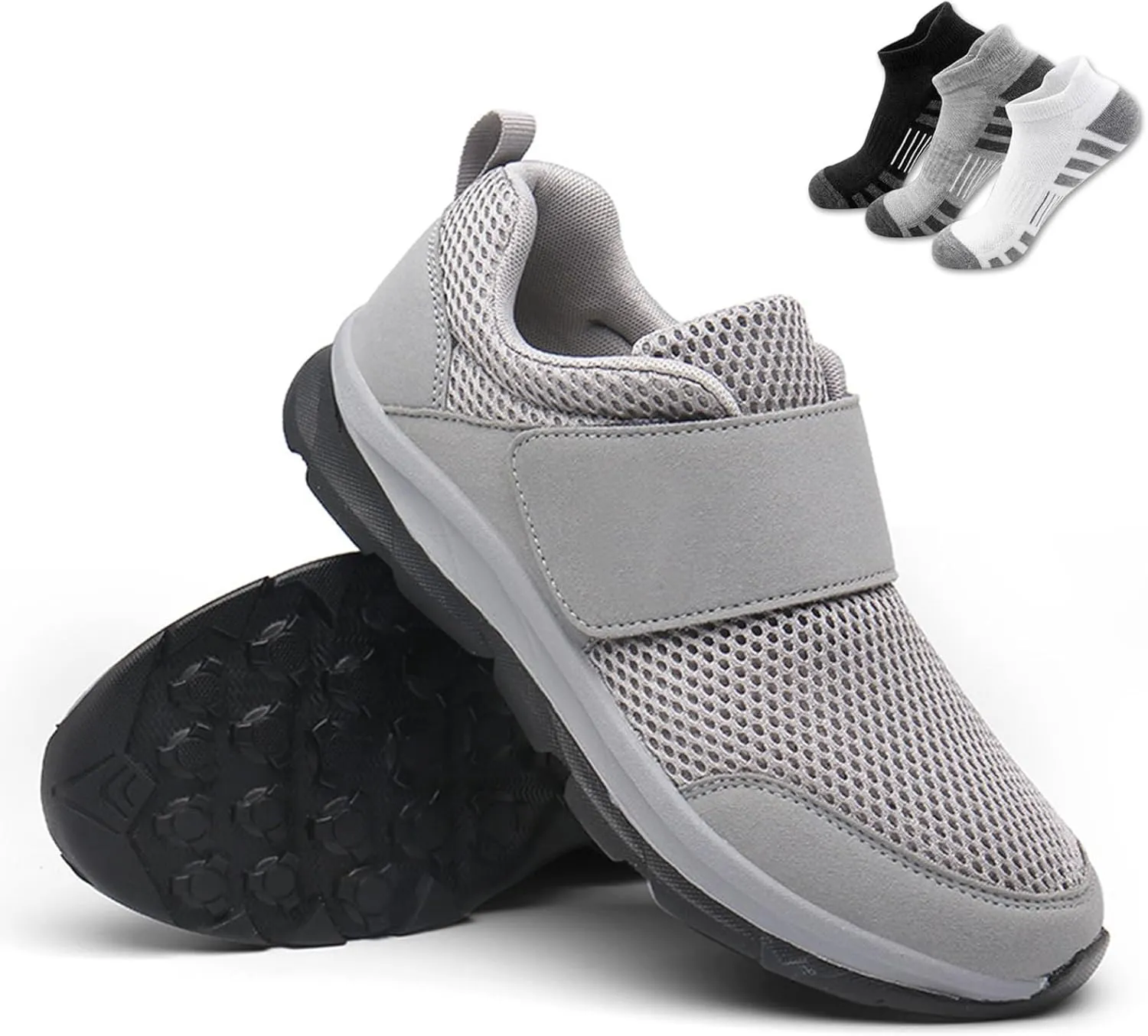Diabetic Sneakers,Men's and Women's Wide Last Breathable Cushioning Outdoor Hiking Shoes