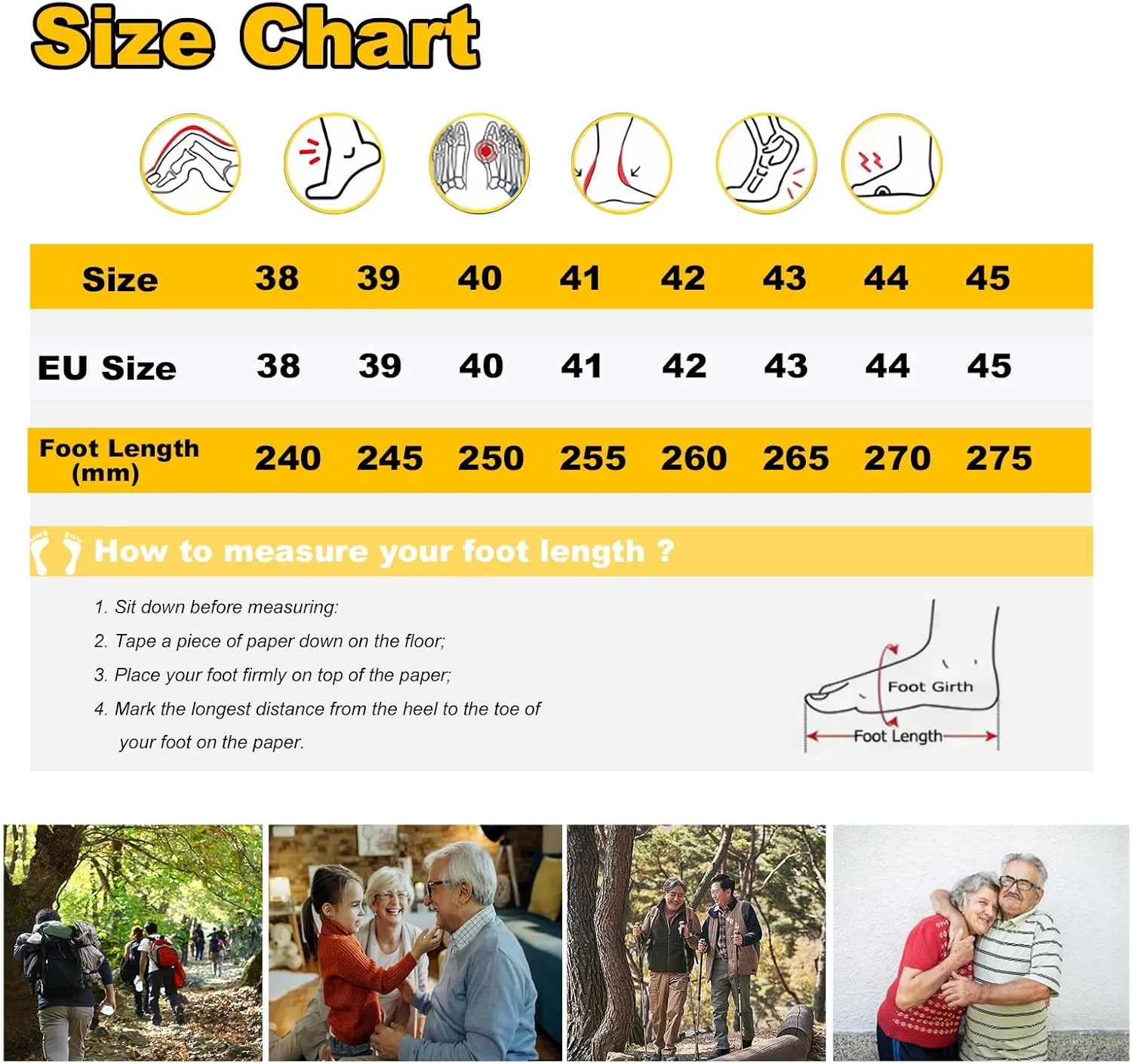 Diabetic Sneakers,Men's and Women's Wide Last Breathable Cushioning Outdoor Hiking Shoes