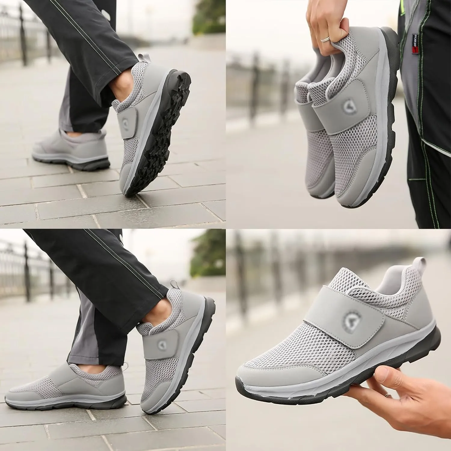 Diabetic Sneakers,Men's and Women's Wide Last Breathable Cushioning Outdoor Hiking Shoes