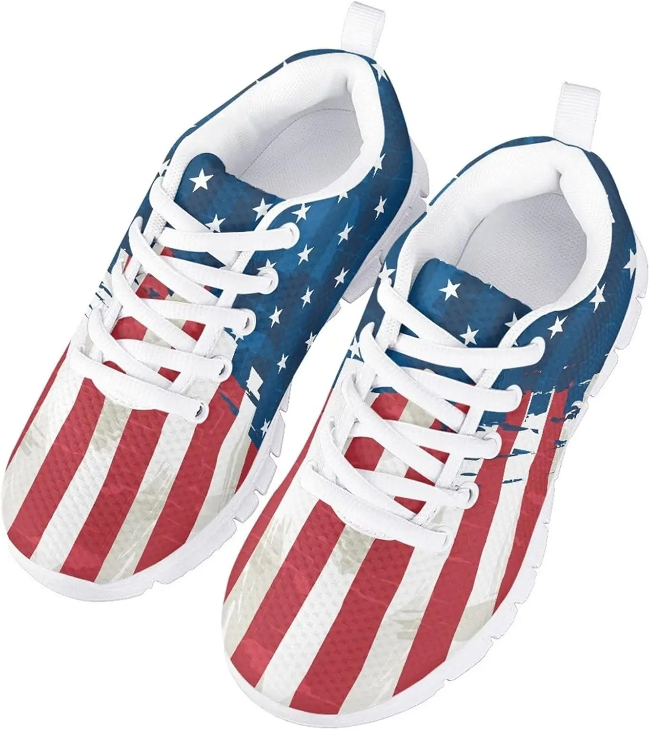 Dolyues Teens Shoes Yellow Flower Shoes Print Mesh Girls Running Sport Shoes