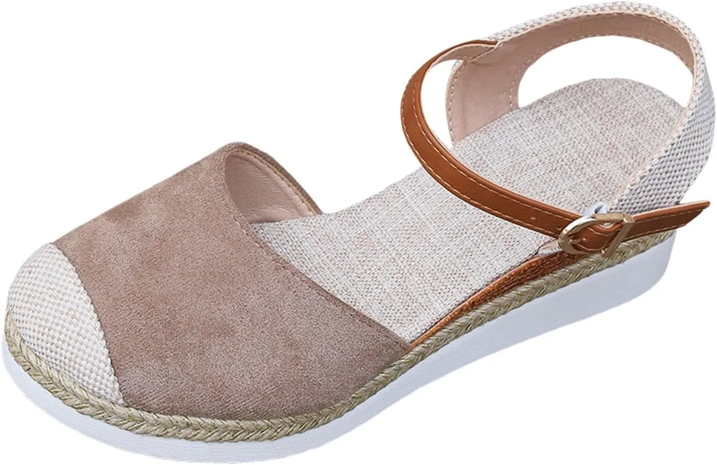 Dressy Sandal Vacation Slingback Court Wedges Sandals For Women Canvas Espadrille Wedge Shoes