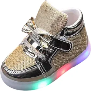 Fashion Light Baby Shoes Casual Children Boys Girls Soft Sports Shoes for Kids Trendy Tennis Sneakers with Bowknot