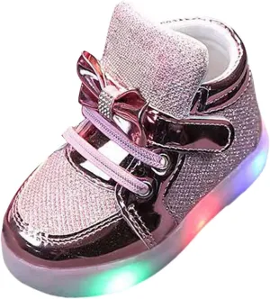 Fashion Light Baby Shoes Casual Children Boys Girls Soft Sports Shoes for Kids Trendy Tennis Sneakers with Bowknot