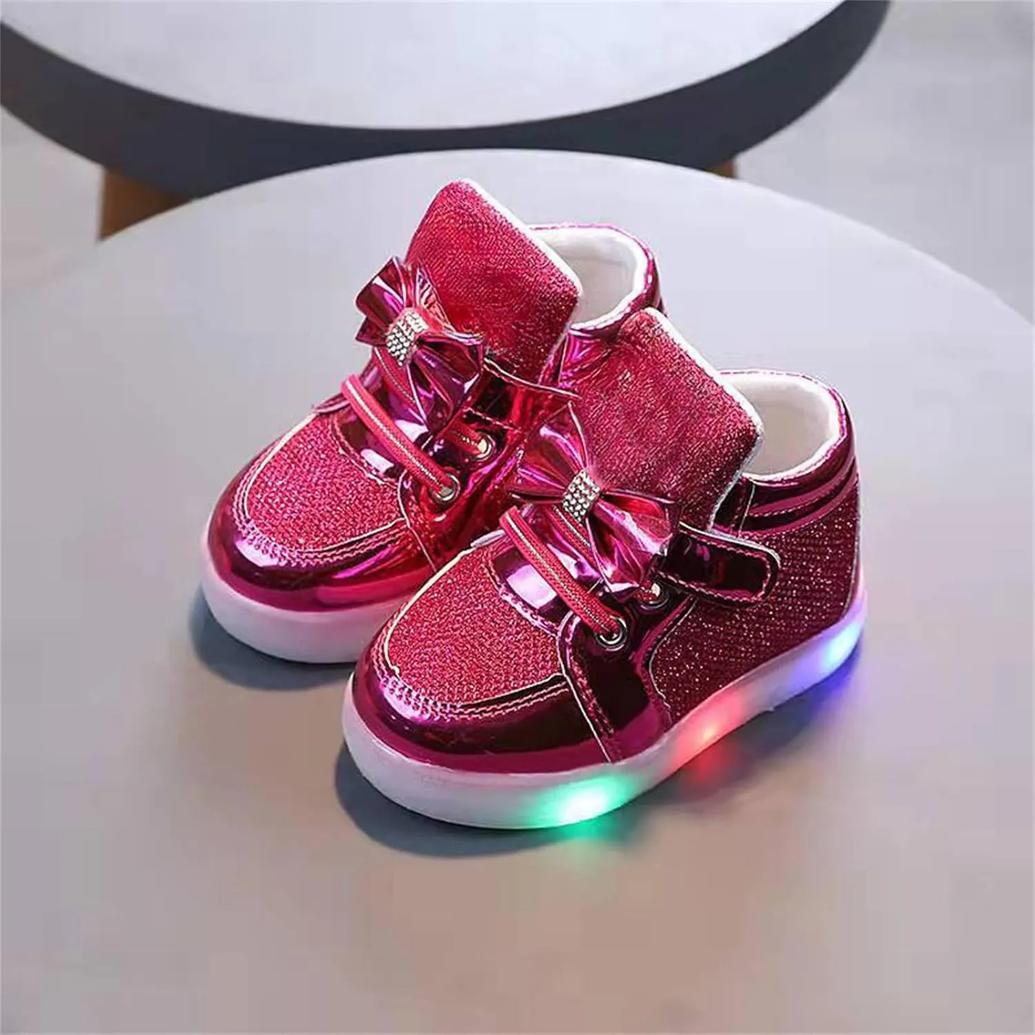 Fashion Light Baby Shoes Casual Children Boys Girls Soft Sports Shoes for Kids Trendy Tennis Sneakers with Bowknot
