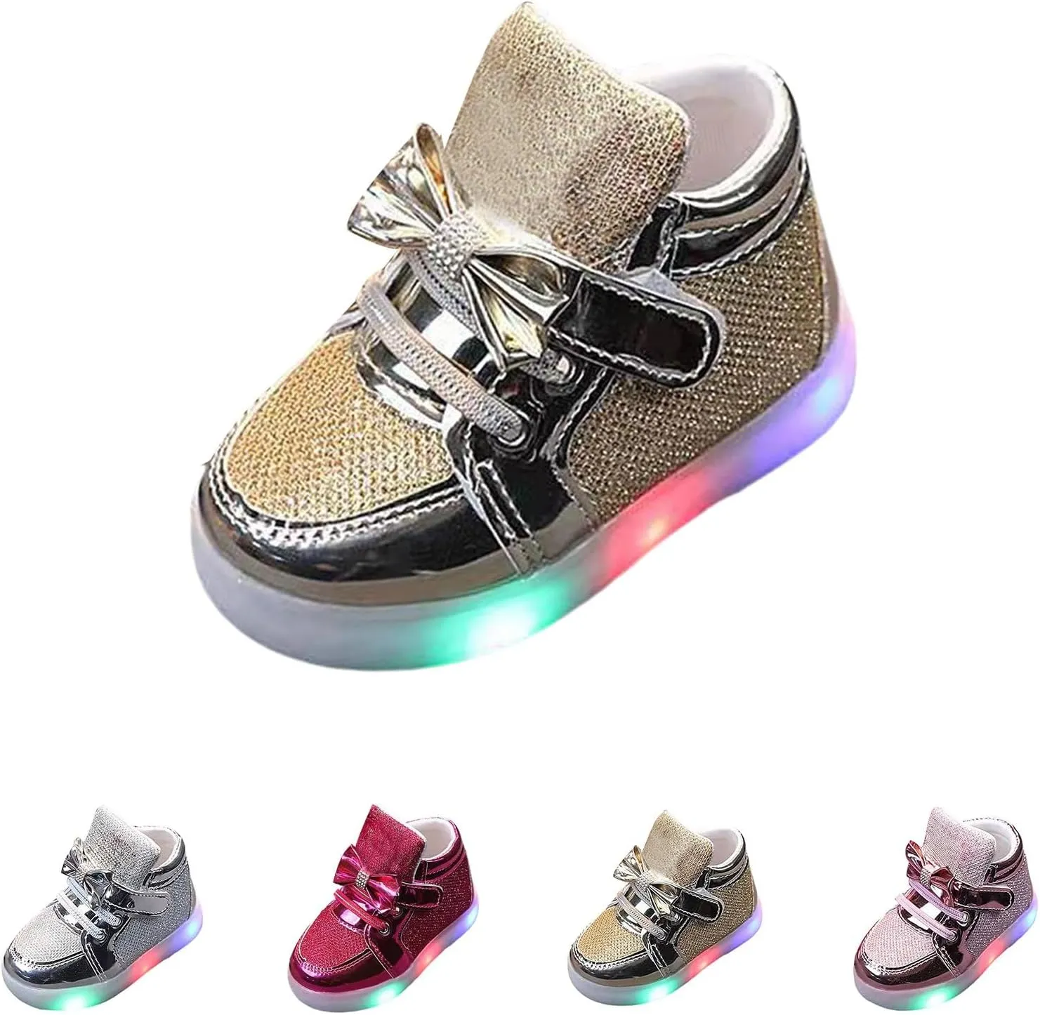 Fashion Light Baby Shoes Casual Children Boys Girls Soft Sports Shoes for Kids Trendy Tennis Sneakers with Bowknot