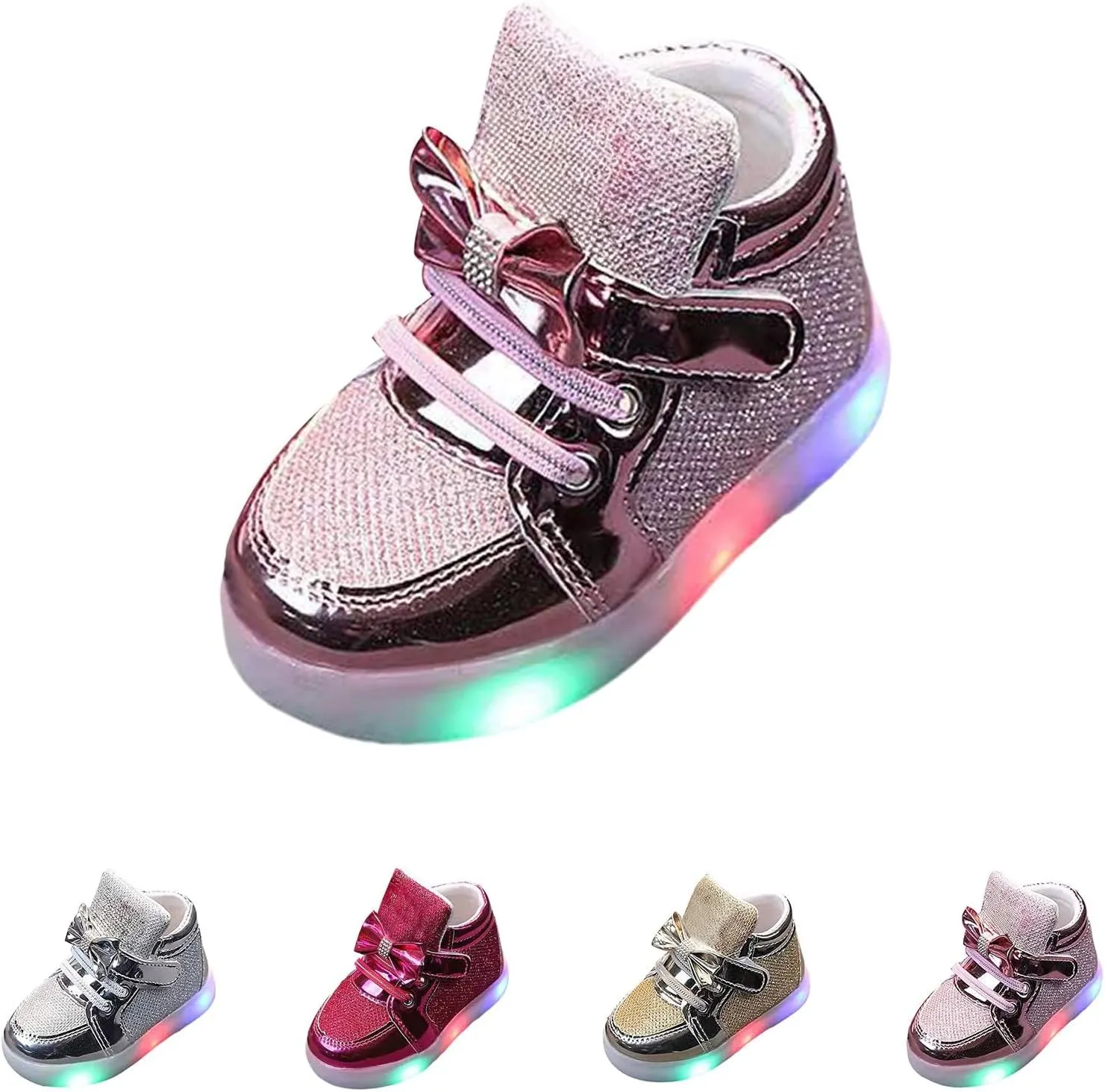 Fashion Light Baby Shoes Casual Children Boys Girls Soft Sports Shoes for Kids Trendy Tennis Sneakers with Bowknot