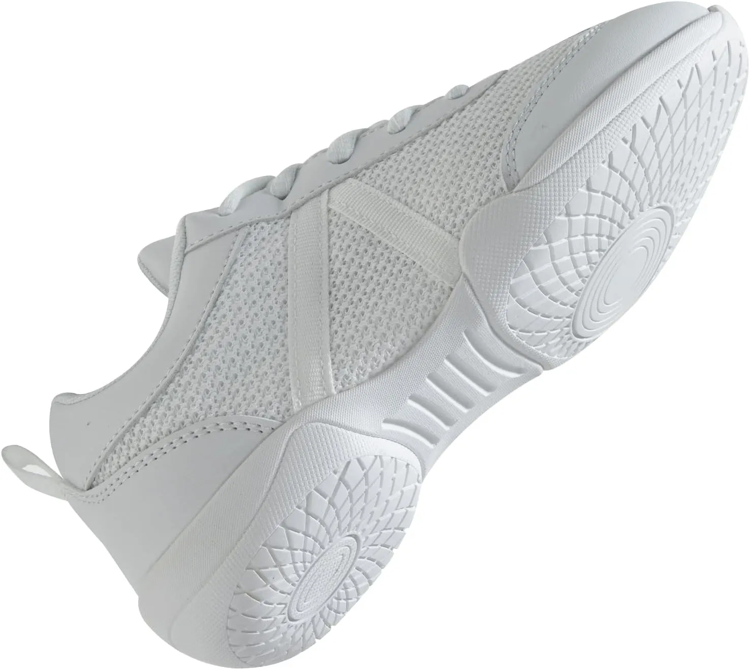 Girls Cheer Shoes White Youth Cheerleading Shoes Dance Athletic Training Breathable Dancing Lightweight Competition Comfortable Sport Sneakers