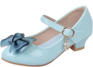 Girls Mary Jane Dress Shoes Pumps Low Heels Flower Party Wedding Shoes School Girl Shoes Kids Girls Shoes
