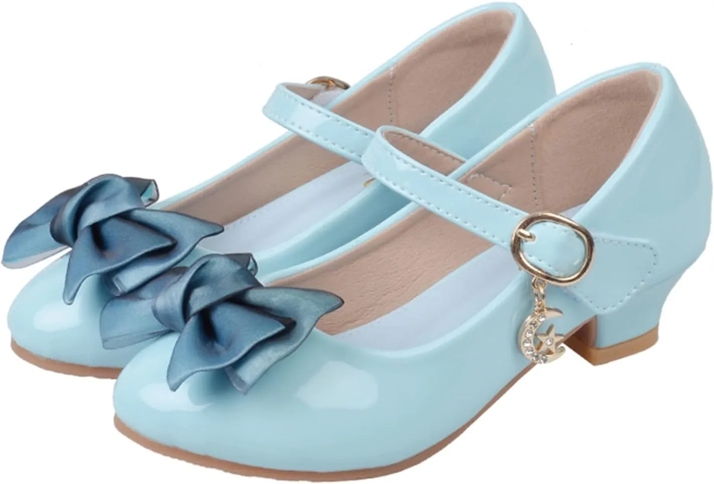 Girls Mary Jane Dress Shoes Pumps Low Heels Flower Party Wedding Shoes School Girl Shoes Kids Girls Shoes