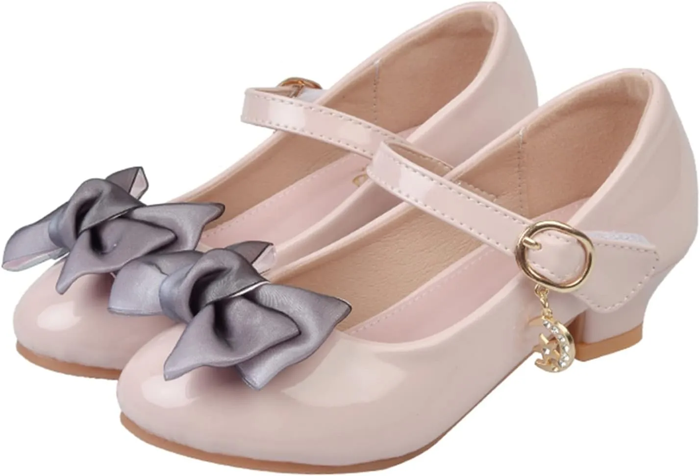 Girls Mary Jane Dress Shoes Pumps Low Heels Flower Party Wedding Shoes School Girl Shoes Kids