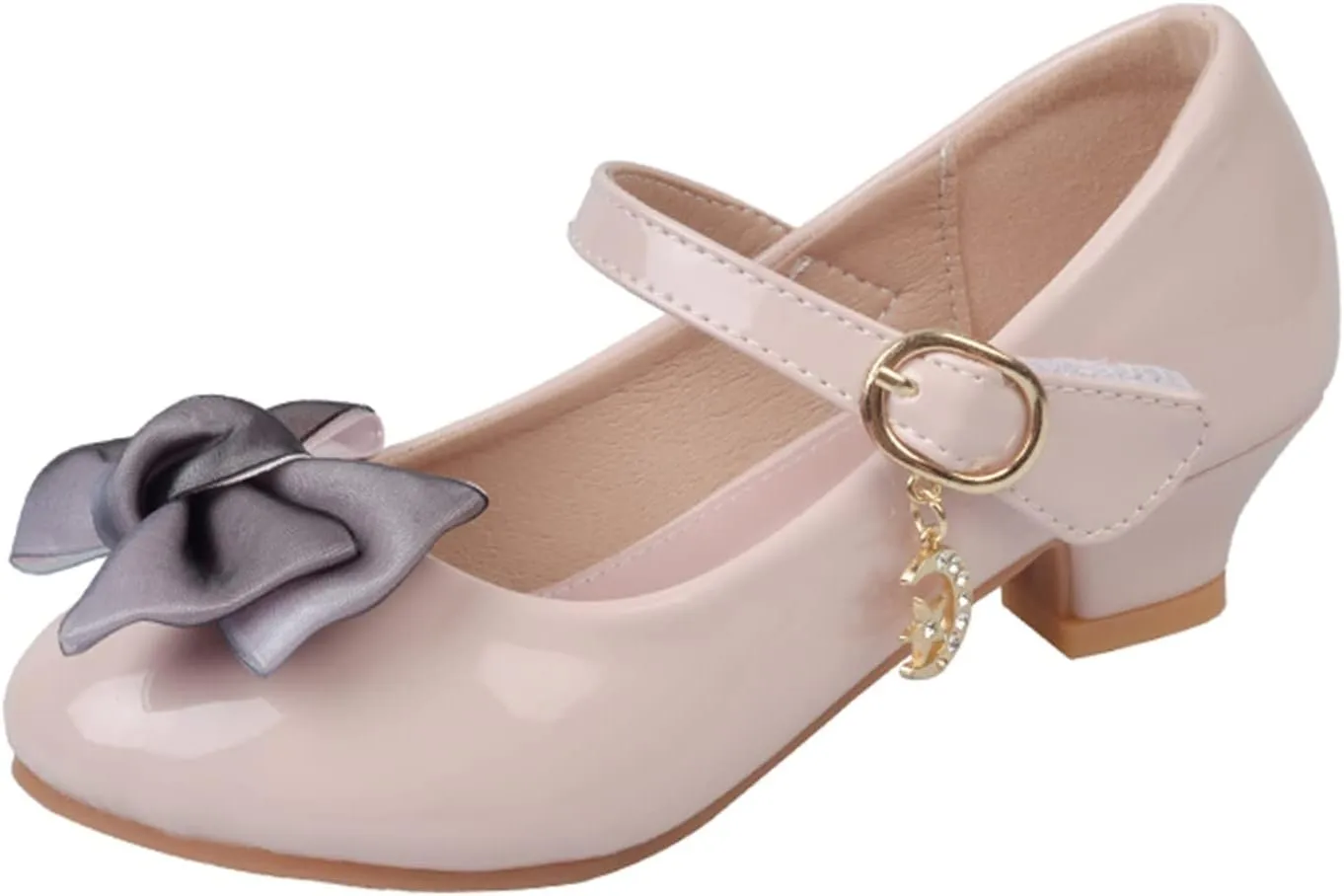Girls Mary Jane Dress Shoes Pumps Low Heels Flower Party Wedding Shoes School Girl Shoes Kids