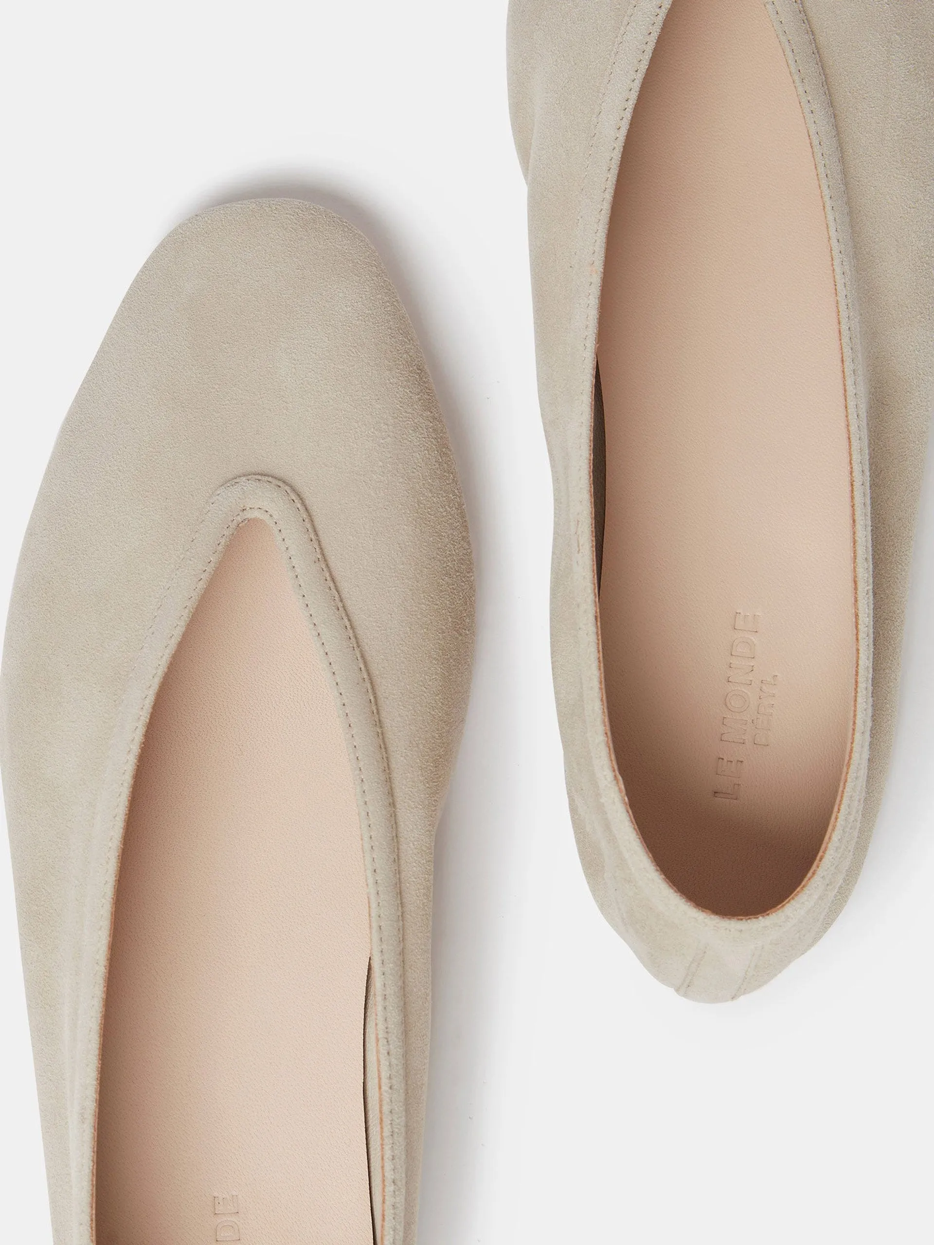 Grey suede Luna slipper flats