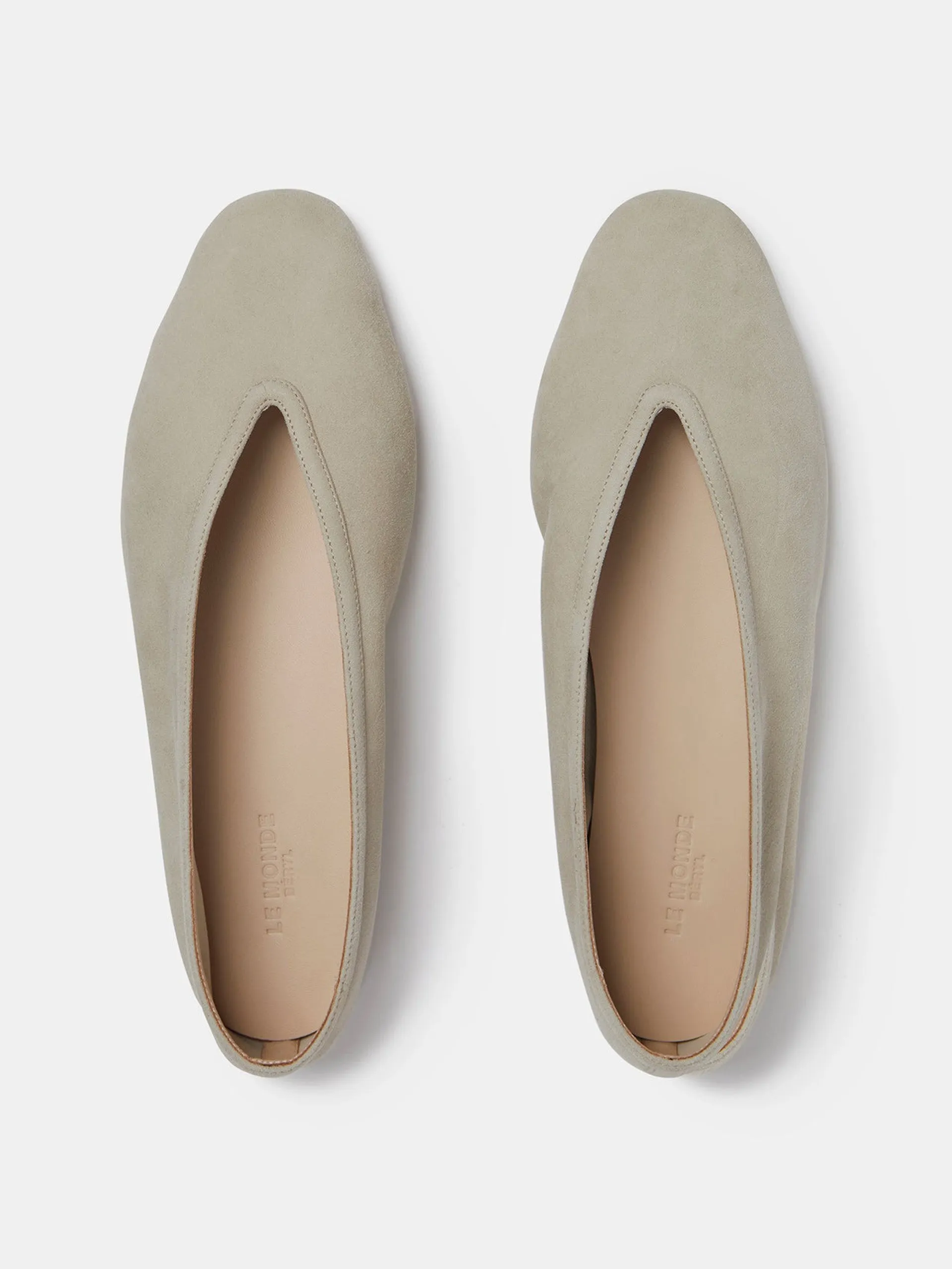 Grey suede Luna slipper flats