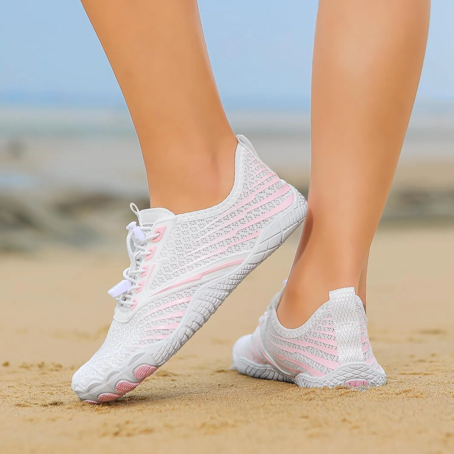 Grounded Footwear for Women Wide Width Walking Hiking Winter Footwear Barefoot Shoes Womens, Waterproof Hiking Boots Non Slip Hikes Water Shoes for Neuropathy Healthy Shoe for Swim Beach Pool Yoga