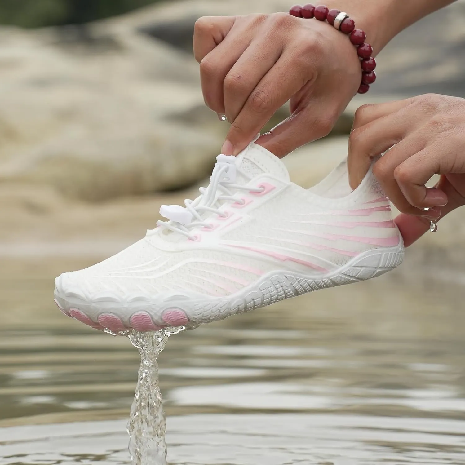 Grounded Footwear for Women Wide Width Walking Hiking Winter Footwear Barefoot Shoes Womens, Waterproof Hiking Boots Non Slip Hikes Water Shoes for Neuropathy Healthy Shoe for Swim Beach Pool Yoga